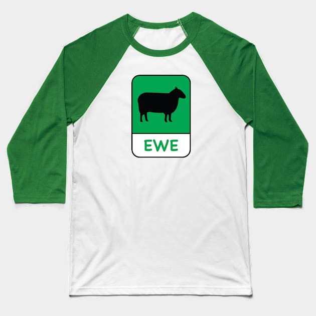 Ewe picture Baseball T-Shirt by EliseDesigns